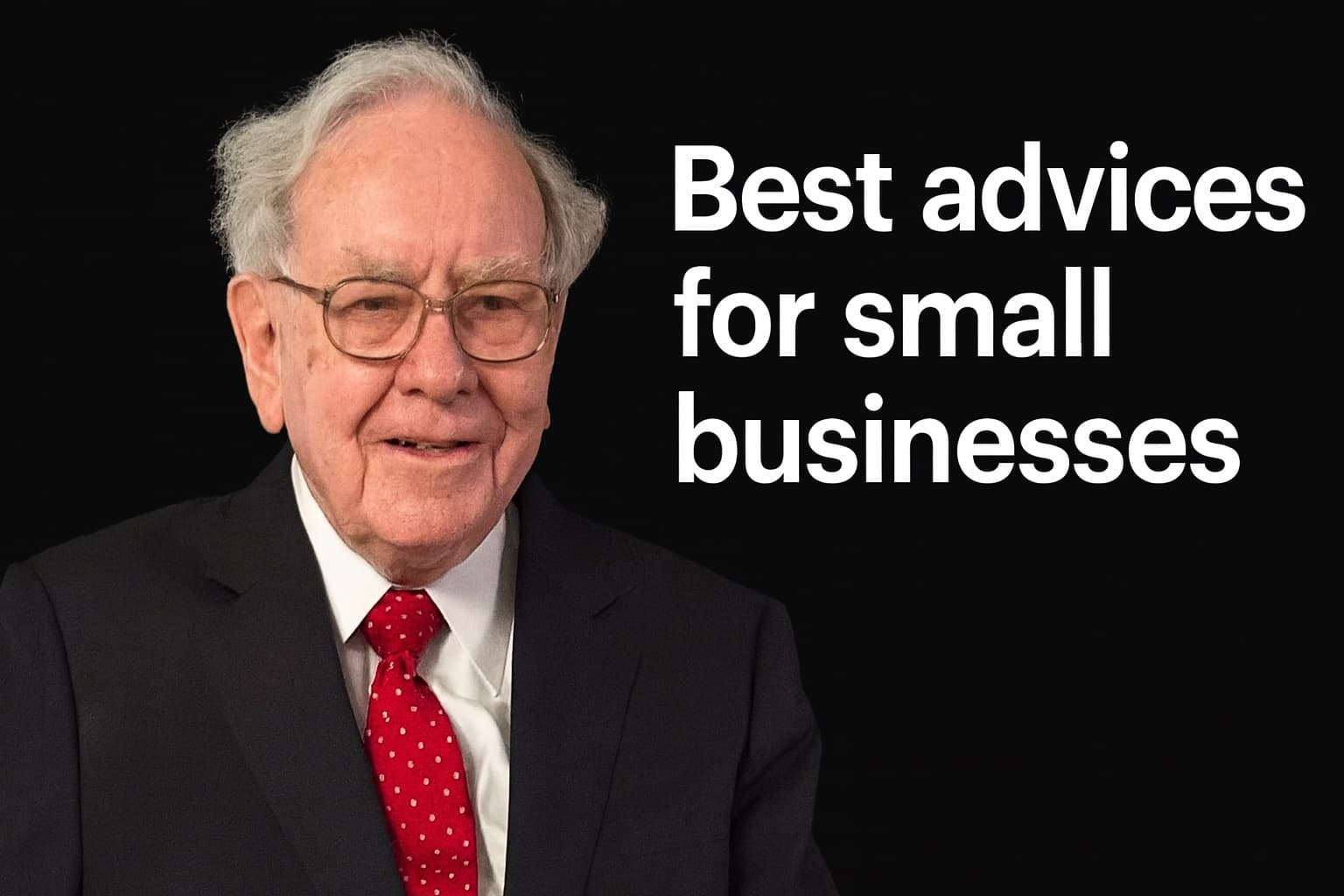 Simple, clear business advice thumbnail with trustworthy portrait